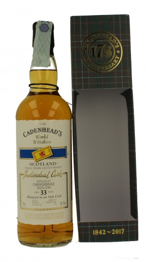 CAMERONBRIDGE 33 Years Old bottle 2017 70cl 48.7% Cadenhead's - World Whiskies