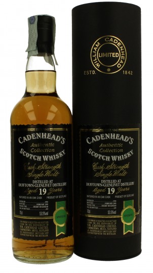 DUFFTOWN 19 years old 1988 2008 70cl 53.5% Cadenhead's - Authentic Collection