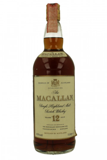MACALLAN 12  Years Old Bot 80's-90's 100cl 43% OB