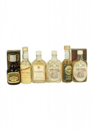 SET OF 6 OLD WHISKY MINIUATURES 5 CL