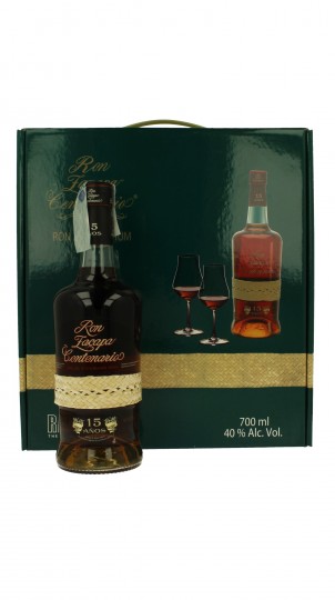 Zacapa  Rum 15 years old 70cl 40% box with 2 Glasses