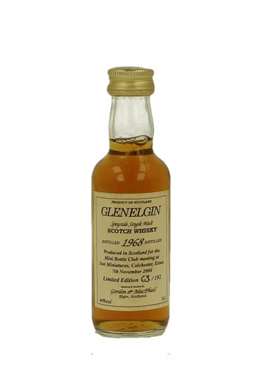 4 miniature 4x5cl Glen Elgin 1968-Glenlivet 21yo-Ledaig 1974-Aberlour 1976