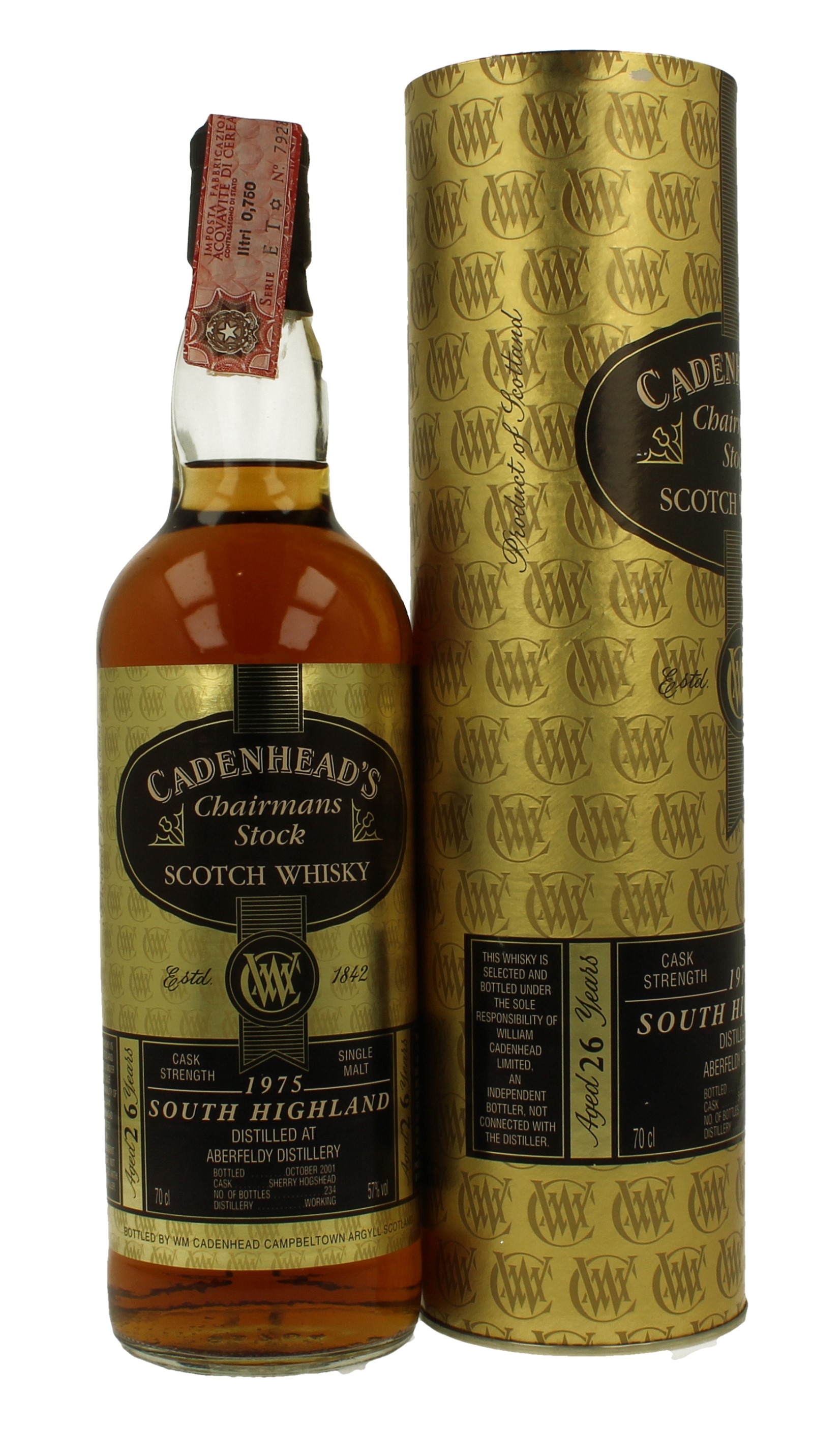 ABERFELDY 26 years old 1975 2001 70cl 57% Cadenhead
