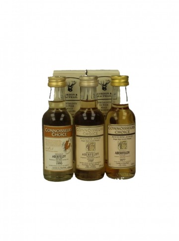 ABERFELDY G&M 5CL 40% 3 RARE MINIAUTURES 1977-1989-1990