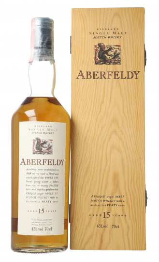 Aberfeldy Speyside Scotch Whisky 15 Year Old 70cl 43% Ob-Flora & fauna wooden box