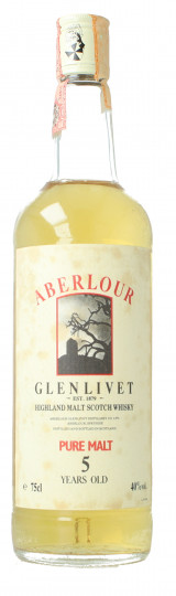 Aberlour  Speyside  Scotch Whisky 5 year old - Bot. in The 80's 75cl 40%
