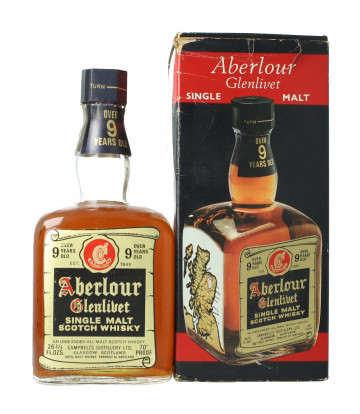 Aberlour  Speyside  Scotch Whisky 9 year old - Bot.60's or early 70's 75cl 70 Proof OB -Very very rare