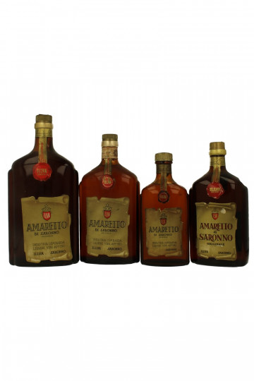 Amaretto Di Saronno Lot of 4 rare bottle Bot 60/70's maybe 50's 75cl