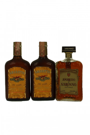 Amaretto Di Saronno Lot of 4 rare bottle plus 2 amaretto Bot. 70's/80's/90's 75cl
