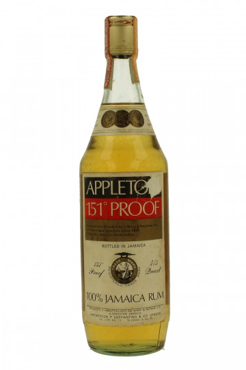 APPLETON 151 proof Bot.60/70's 4/5 Quart 151 Proof OB-Soffiantino Import - Rum