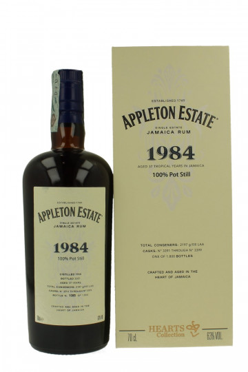 APPLETON ESTATE Jamaican Rum 1984 70cl 63% - Velier - HEARTS COLLECTION
