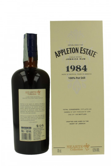 APPLETON ESTATE Jamaican Rum 1984 70cl 63% - Velier - HEARTS COLLECTION