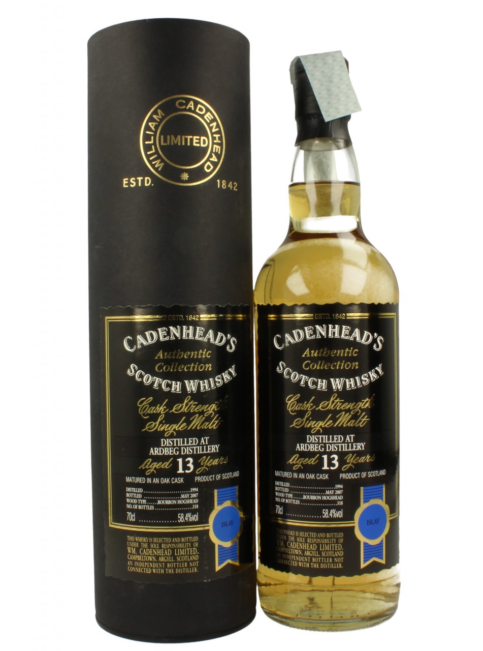 ARDBEG 13yo 1994 2007 70cl 58.4% Cadenhead's - Authentic