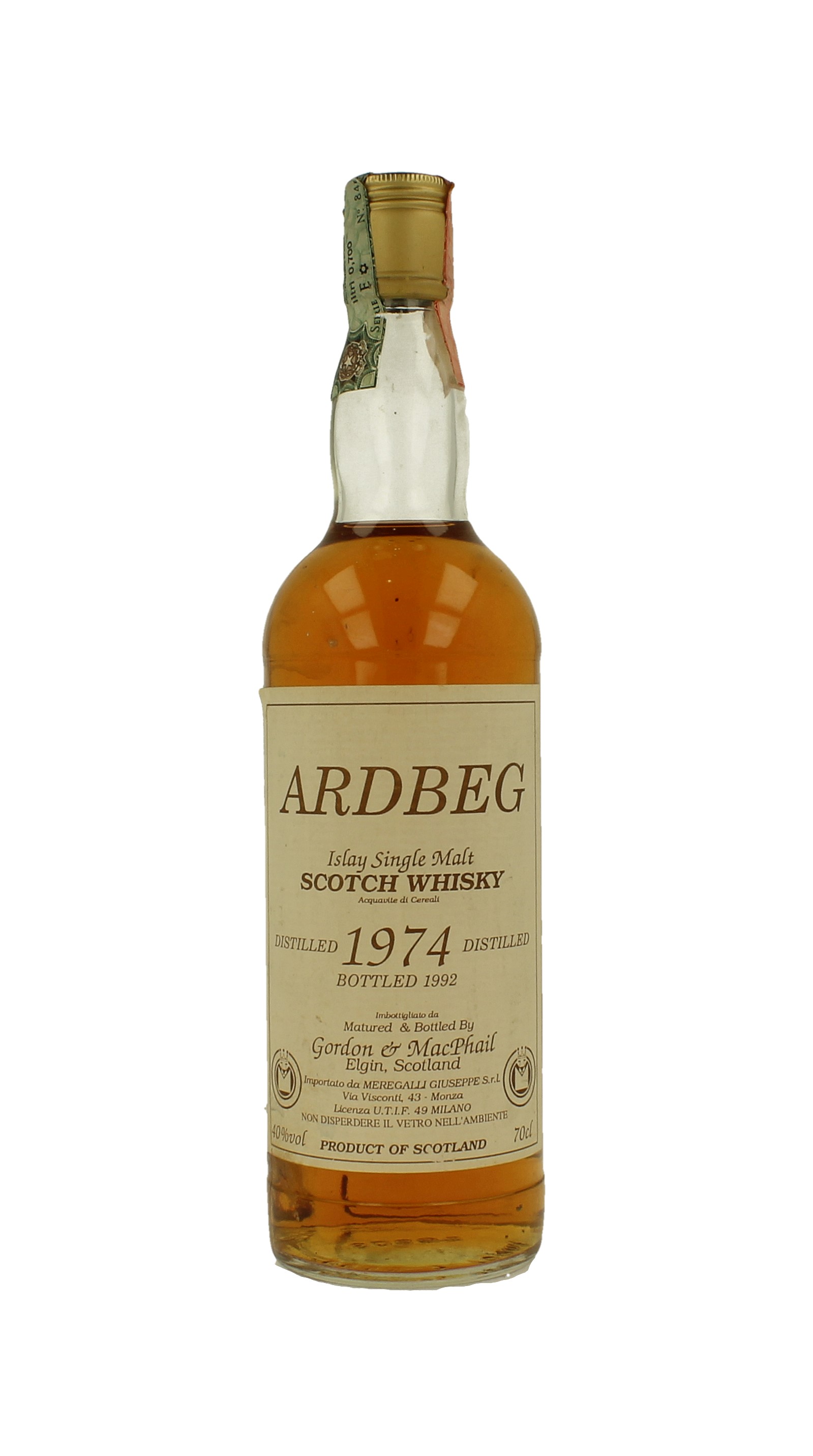 ARDBEG 1974 1992 70cl 40% Gordon MacPhail - - Prodotti - Whisky