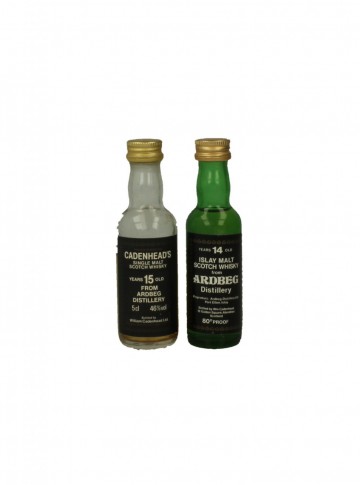 ARDBEG CADENHEAD'S 5CL 2 VERY RARE MINIATURES 