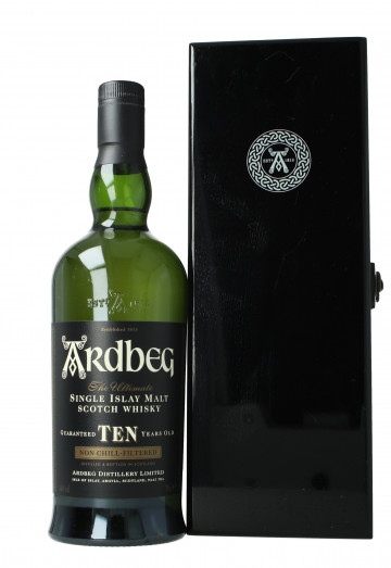 ARDBEG  Islay Scotch Whisky 10 Year Old 70cl 46% OB- Wood Box