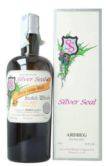 Ardbeg Islay  Scotch Whisky 2001 bottled 70cl 57.4% Silver Seal  -