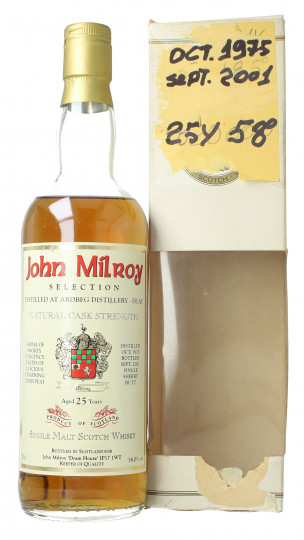 ARDBEG Islay Scotch Whisky 25 year old 1975 2001 70cl 58% John Milroy -sherry butt