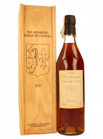 ARMAGNAC BARON DE LUSTRAC 70CL 40% LOT OF 6 OLD BOTTLE  1978 X 2- 1965-1970-1978-1990-1993
