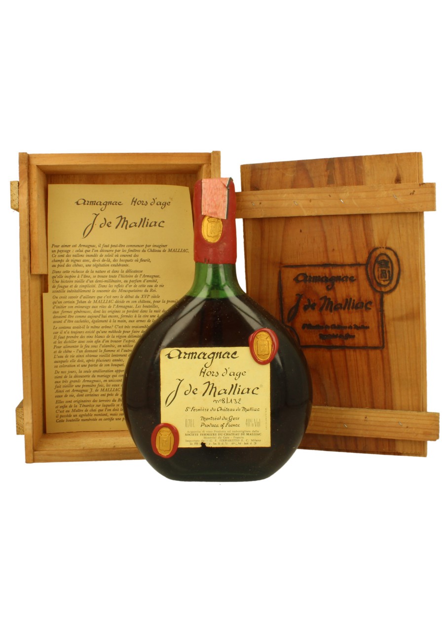 ARMAGNAC MALLIAC HORS D'AGE 70CL 40% BOTTLED IN THE 70'S -80'S