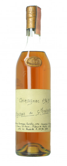 ARMAGNAC MARQUIS DE MONTESQUIOU 1969 1989 70cl 45% OB  -