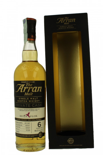 ARRAN 6 years old 2011 2017 70cl 58.2% private cask Beija Flor HEAVILY PEATED