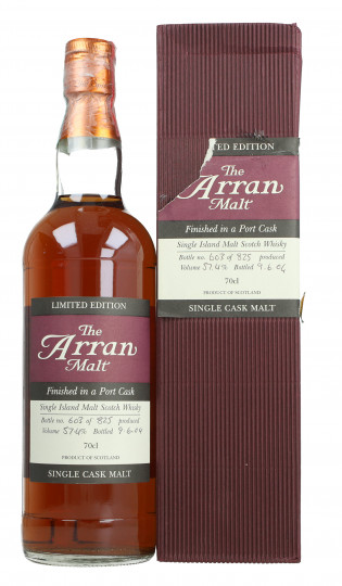 ARRAN Cognac Cask Bottled 2007 70cl 57.4% OB  -Port Cask Finished