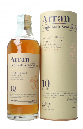 Arran Island  Scotch Whisky 10 Year old 70cl 46% OB-Natural color