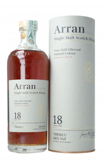 Arran Island  Scotch Whisky 18 Year old 70cl 46% OB-Natural color