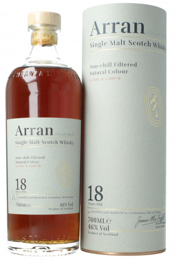 Arran Island  Scotch Whisky 18 Year old 70cl 46% OB-Natural color