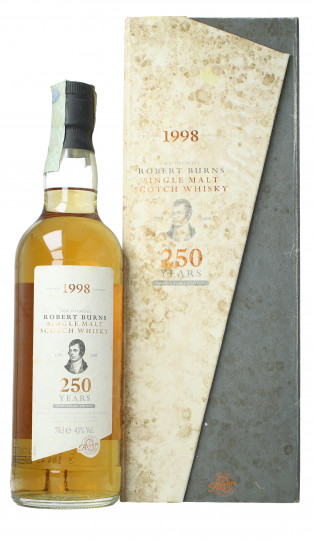 Arran Island  Scotch Whisky 1998 70cl 43% OB-Robert Burns 250th anniversary box not nice