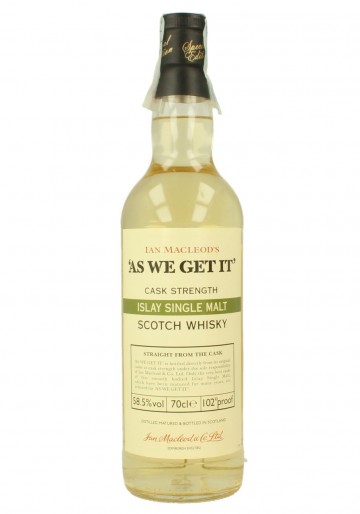 AS WE GET IT  ISLAY SINGLE MALT  IAN MACLEOD 70 CL 58.5 %
