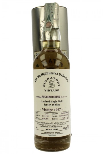 AUCHENTOSHAN 13yo 1997 2011 70cl 46% Signatory  -cask 10/1814/1815/1818