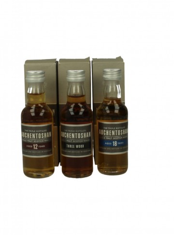 AUCHENTOSHAN 5CL 3 MINIATURES SET  12-18 YO TREE WOODS