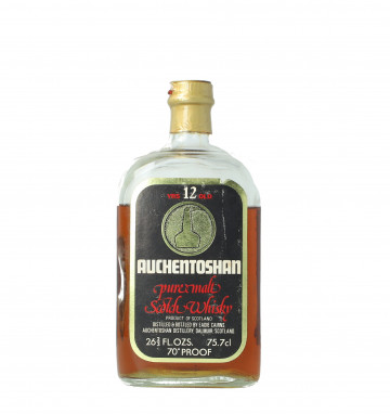 Auchentoshan Lowland  Scotch Whisky 12 year old - Bot.60's or early 70's 75.7cl 70 Proof LOW LEVEL