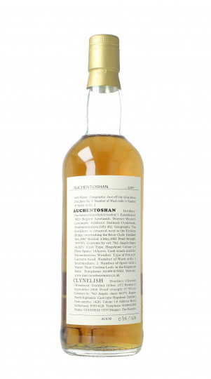 Auchentoshan Lowland  Scotch Whisky 1967 2002 70cl OB  -Single Cask