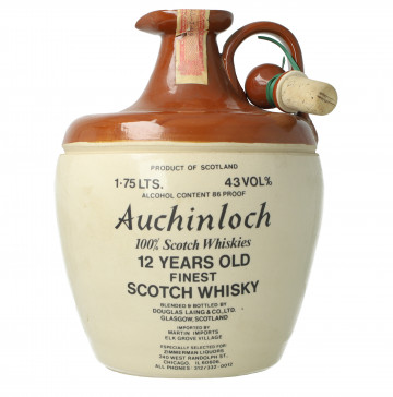 Auchinloch Blended Scotch Whisky 12 Year Old 1.75 litre 43% Douglas Laing - Ceramic decanter