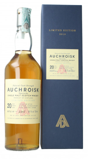 AUCHROISK Speyside Scotch Whisky 20 year old 2010 edition 70cl 58.1% OB  -