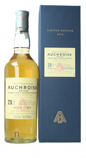 AUCHROISK Speyside Scotch Whisky 25 year old Bot.2016 70cl 51.2% OB  -