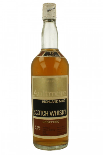AULTMORE Highland Scotch Whisky 12yo bot 60/70's 26 2/3 Fl. Ozs 70 proof