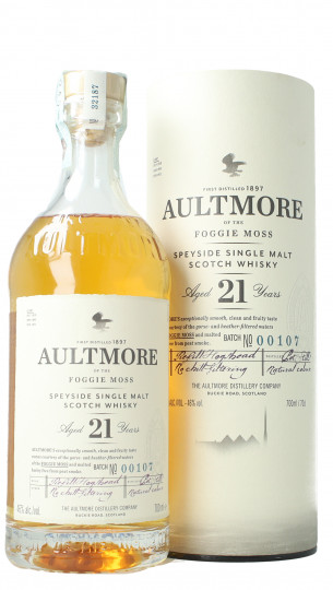 AULTMORE Highland Scotch Whisky 21 year old 70cl 46% batch 107