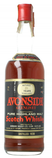 Avonside Glenlivet Speyside Scotch Whisky 39 year old 1938 75cl 43% Avonside Whisky LTD -