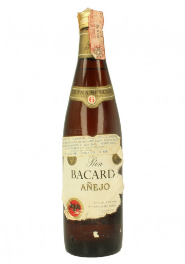 BACARDI Puerto Rico Rum 6 year old - Bot.60's or 70's 75cl 40% - Rum