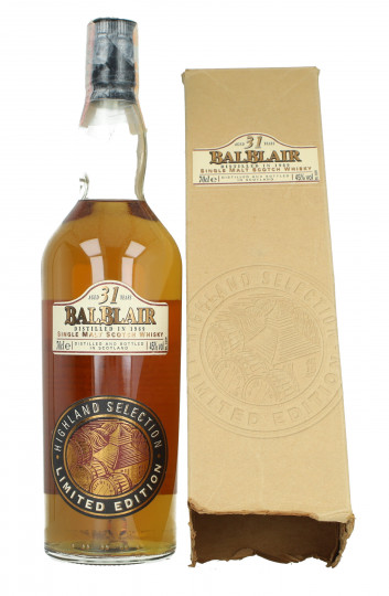 Balblair  Highland Scotch Whisky 31 year old 1969 70cl 45% Ob-