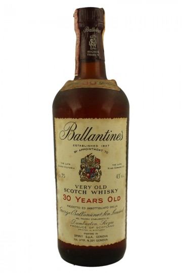 BALLANTINE'S 30yo bot 60/70's 75cl 43% - Blended- whisky distilled before 1940 !!!!!
