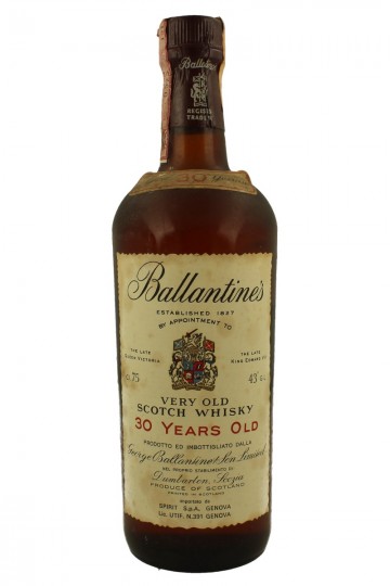 BALLANTINE'S 30yo bot 60/70's 75cl 43% - Blended- whisky distilled before 1940 !!!!!