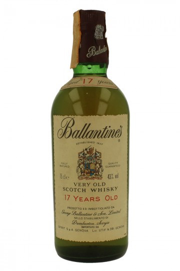 BALLANTINE'S  Blended  Scotch  Whisky 17yo - Bot.70-80's 75cl 43% Spirit import