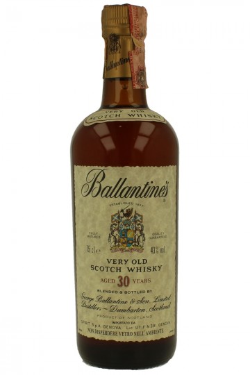 BALLANTINE'S  Blended  Scotch  Whisky 30yo - Bot.70-80's 75cl 43% Spirit import