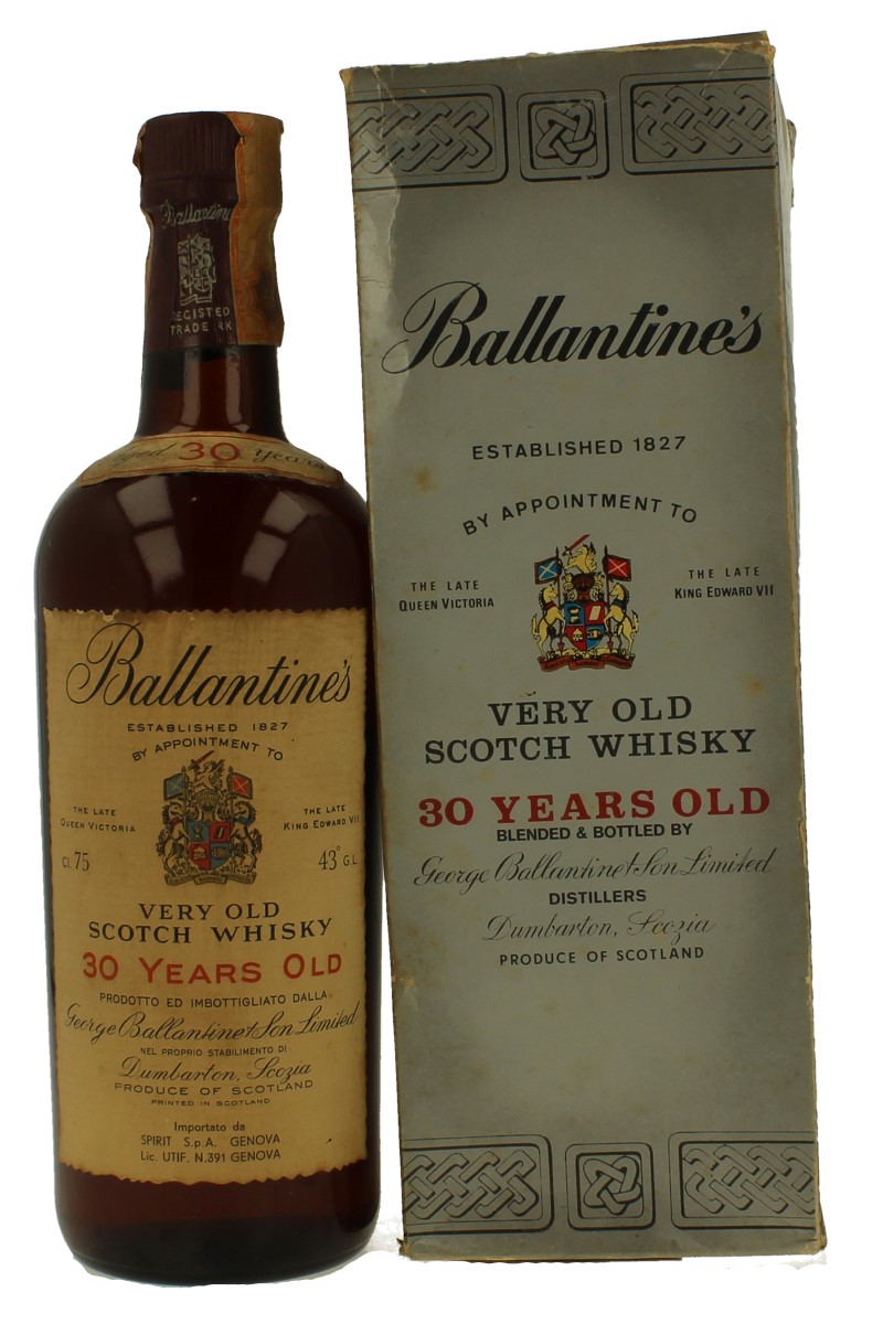 BALLANTINE'S Blended Scotch Whisky 30yo Bot. in the 60'S /70's 75cl 43