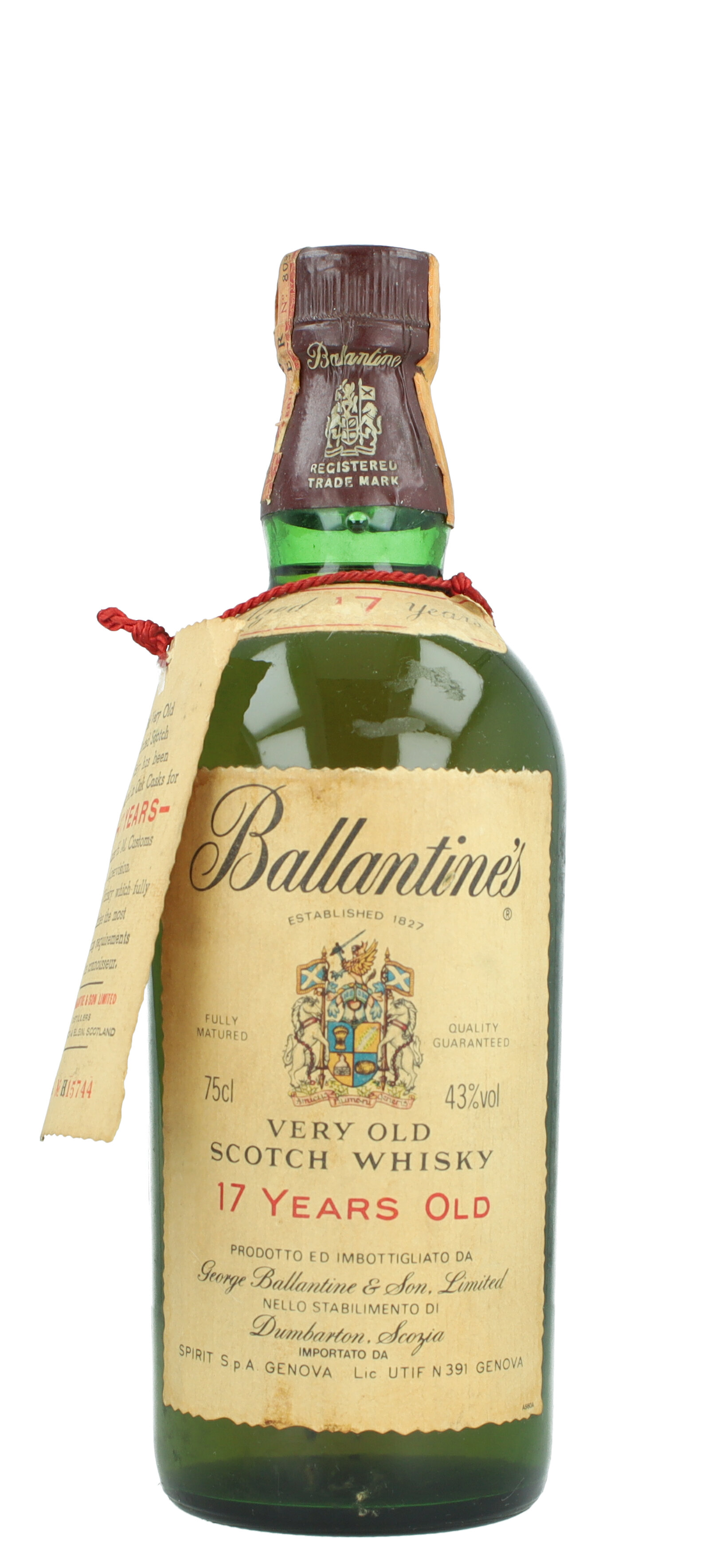 Ballantine's Scotch Whisky 17 Year Old - Bot. in The 70's 75cl 43